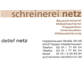 Logo von Detlef Netz Bau- und Möbeltischlerei